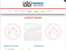 Tablet Screenshot of namgis.bc.ca